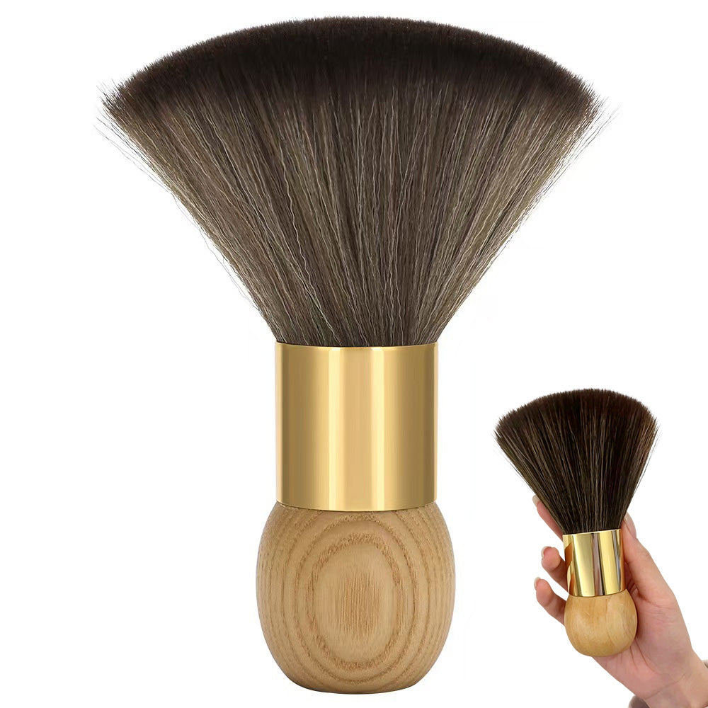 Soft Hair Sweeper Brush with Storage Case Neck Duster Brush for Home Barbershop