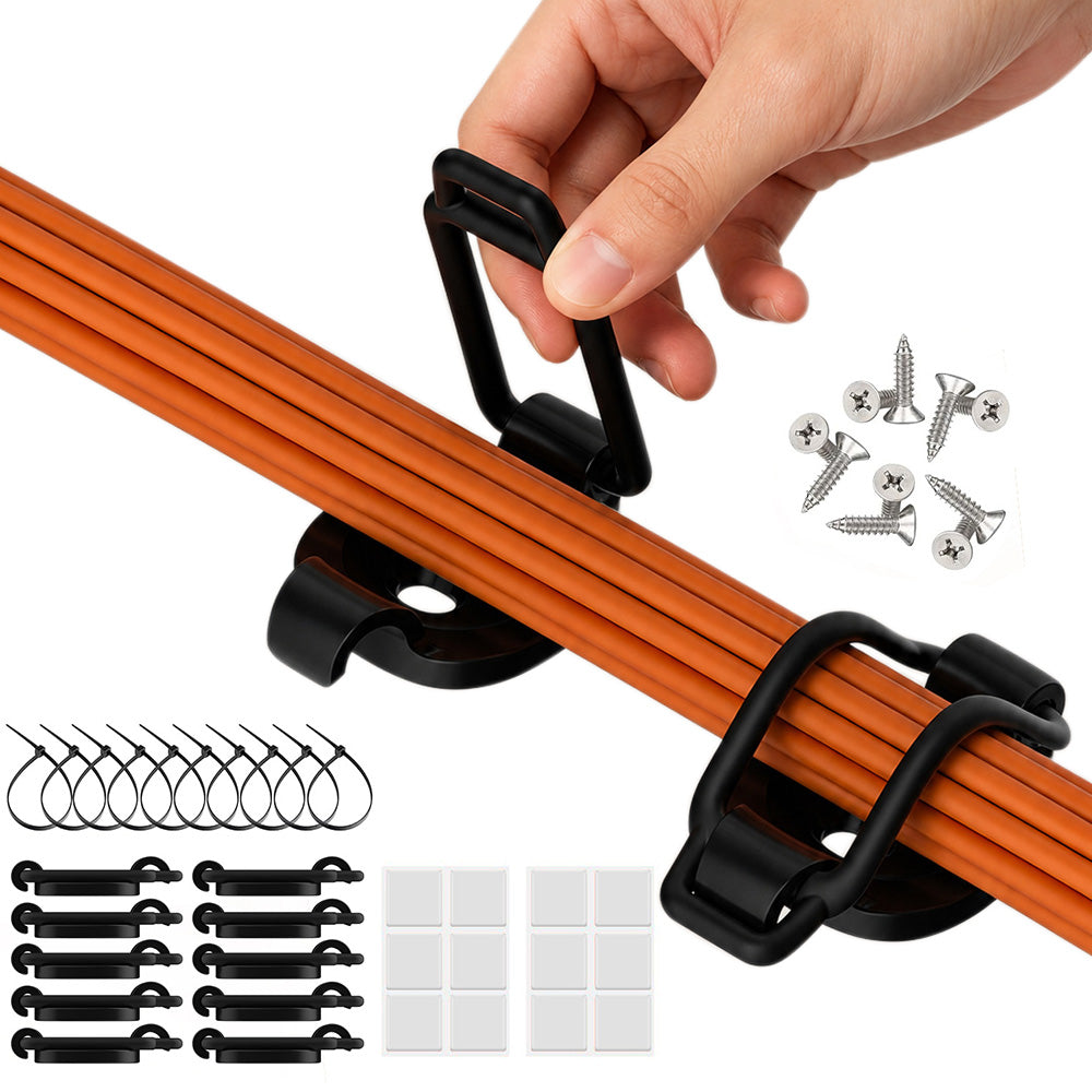 10 Pcs Cable Clips Cord Organizer 10 Pack Adhesive Screw Zip Tie Mount Holder
