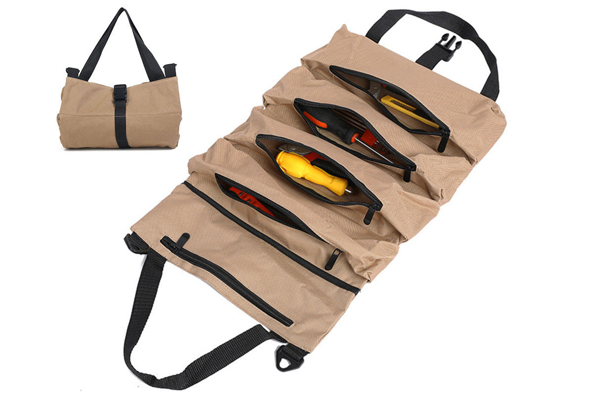 5 Pockets Tool Roll Organizer Bag Oxford Cloth Storage for Mechanics