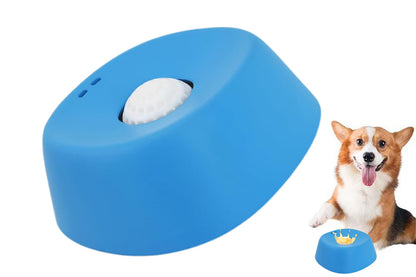 Slow Feeder Dog Bowls With Rolling Ball For Liquid Treat Training Snack Bowl
