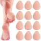 12Pcs Felt Forefoot Cushion Pads Oval Metatarsal Insoles for High Heels