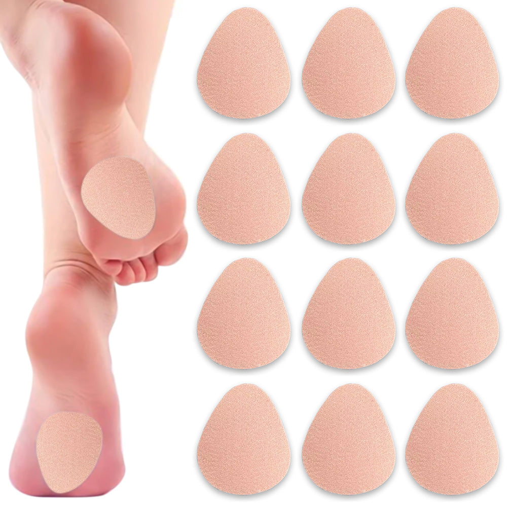 12Pcs Felt Forefoot Cushion Pads Oval Metatarsal Insoles for High Heels