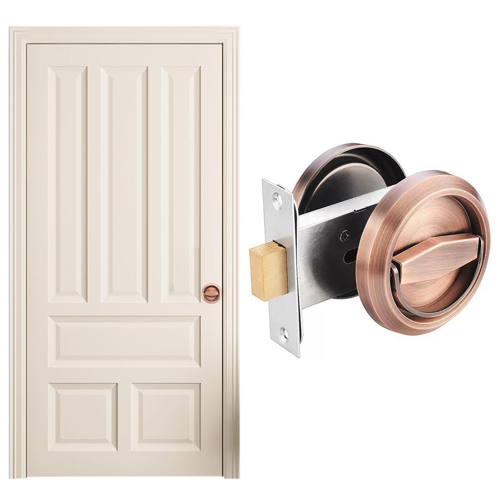 Hidden Door Lock Invisible Latch Double Sided Privacy Lock for Bedroom Bathroom Stainless Steel