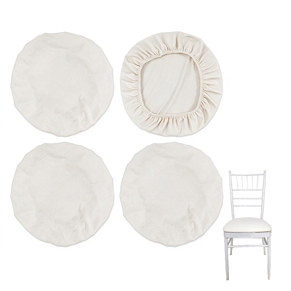 4 Piece Stretch Removable Dining Chair Seat Cushion Slipcovers for Decor