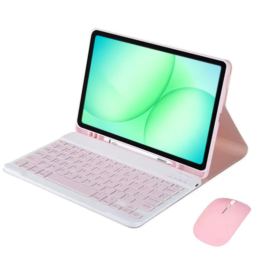 Keyboard Case and Mouse for Samsung Tab S11 S10 S9 S8 S7 11 Inch Models-Pink