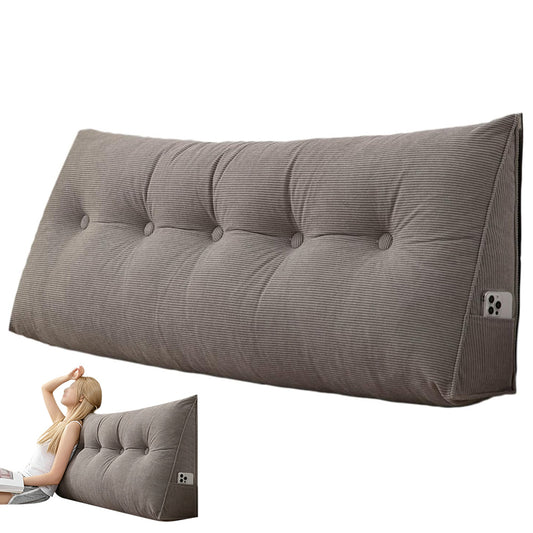 Headboard Pillow Triangle Backrest Wedge Cushion for Bed Sofa Dorm Room