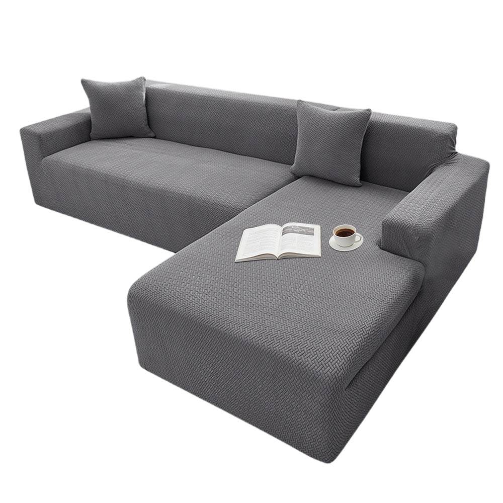Elastic Full-Cover T-Shaped Jacquard Universal Sofa Slipcover for 1-4 Seater