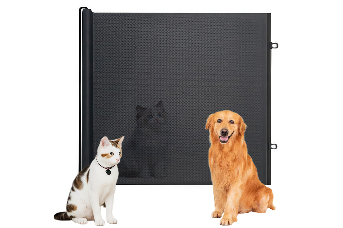 No Drill Retractable Pet Gate Barrier for Dogs and Cats Indoor Outdoor Use