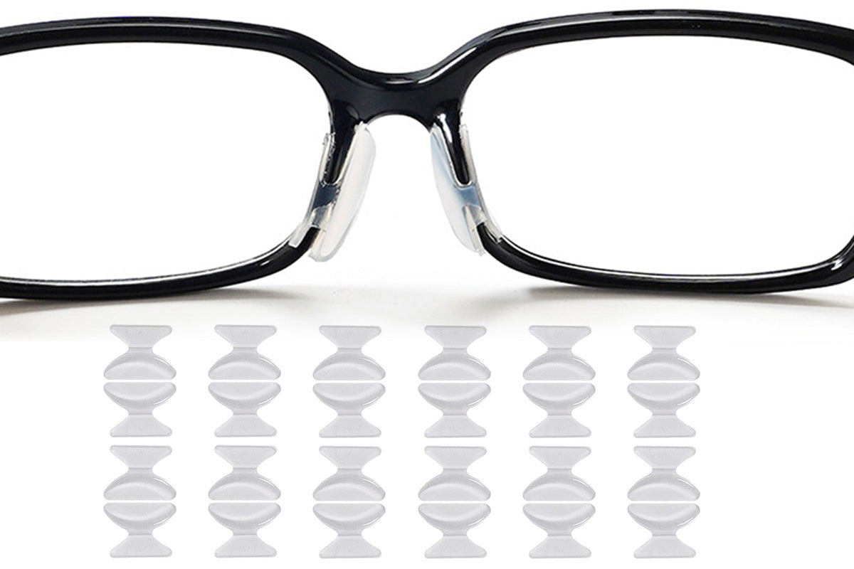 12 Pairs Eyeglass Nose Pads Stick On 1.8mm Anti Slip Adhesive Eyewear Nose Pads Cushions
