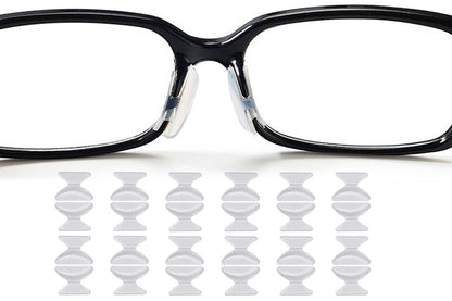 12 Pairs Eyeglass Nose Pads Stick On 1.8mm Anti Slip Adhesive Eyewear Nose Pads Cushions
