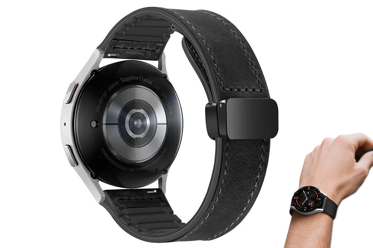 20mm Leather Watch Band Genuine Leather Strap For Samsung Huawei Xiaomi