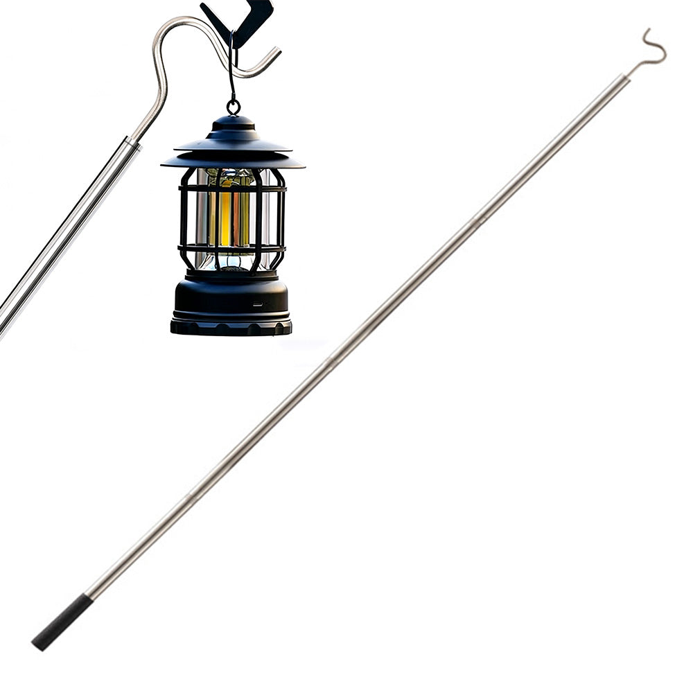 Clothes Hook Pole Stainless Steel Extendable with Sponge Handle for Hang Reach