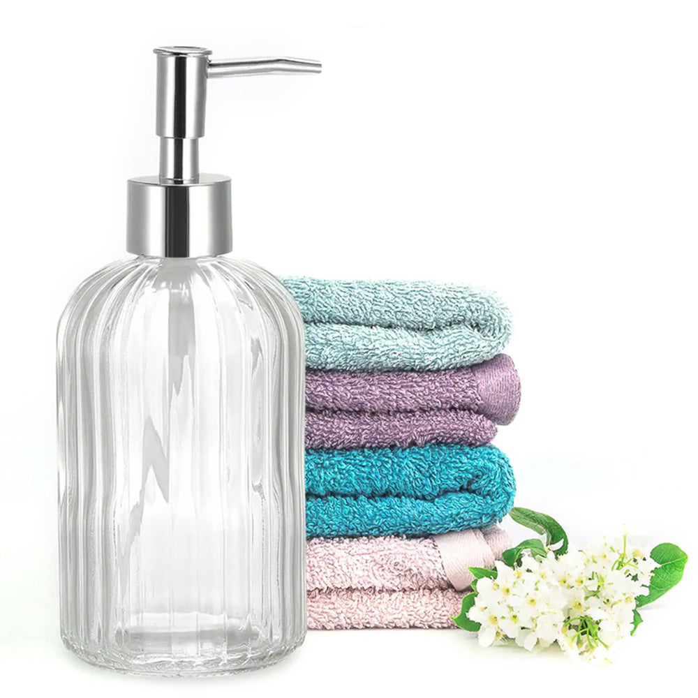 450ml Glass Soap Dispenser for Kitchen Bathroom