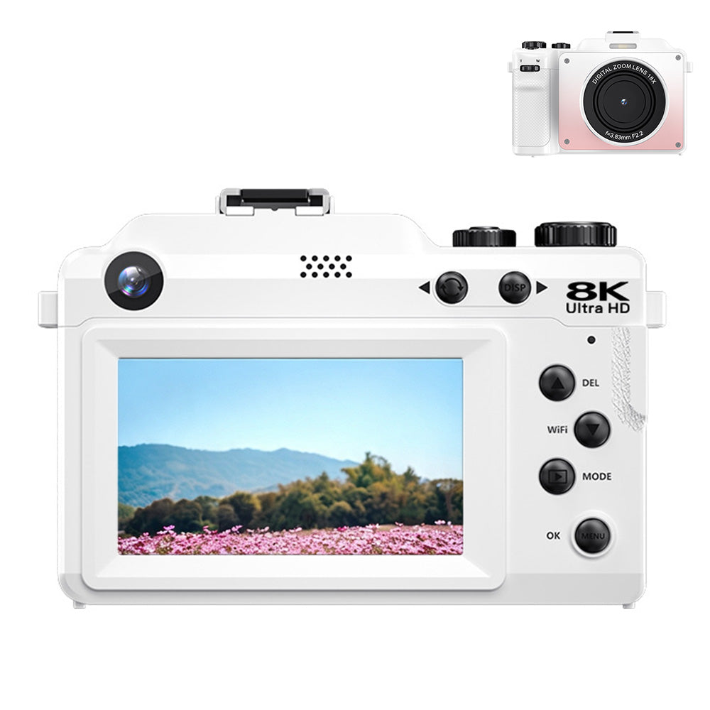 8K Digital Camera 18X Zoom Dual Lens Camera for Beginners Vlogging