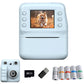 Instant Print Camera with 32GB TF Card 1080P HD Video Portable Digital Printing Toy Gift