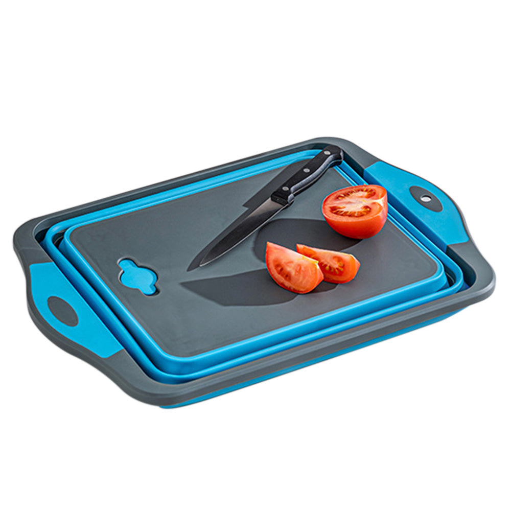 3 in 1 Foldable Cutting Board Colander and Food Prep Container