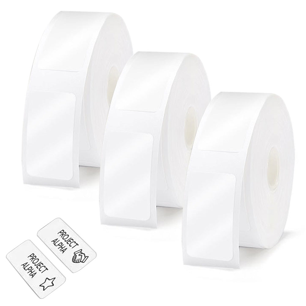 3 Rolls Label Paper for Phomemo D30 Self Adhesive Thermal Labels for Office Study Home