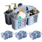 4 PCS Shower Caddy with Handle 3 Compartments Plastic Organizer Basket for Bathroom Kitchen