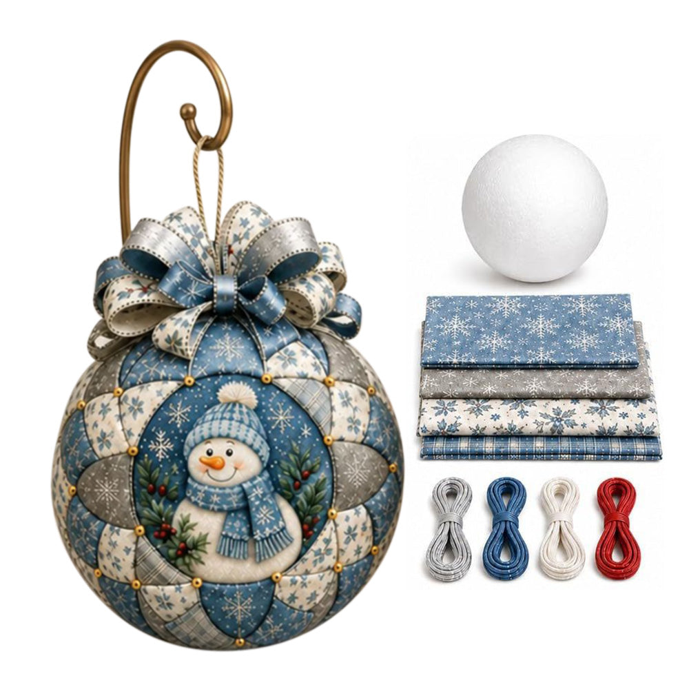 Adult Christmas Patchwork Ball DIY Ornament Craft Kit