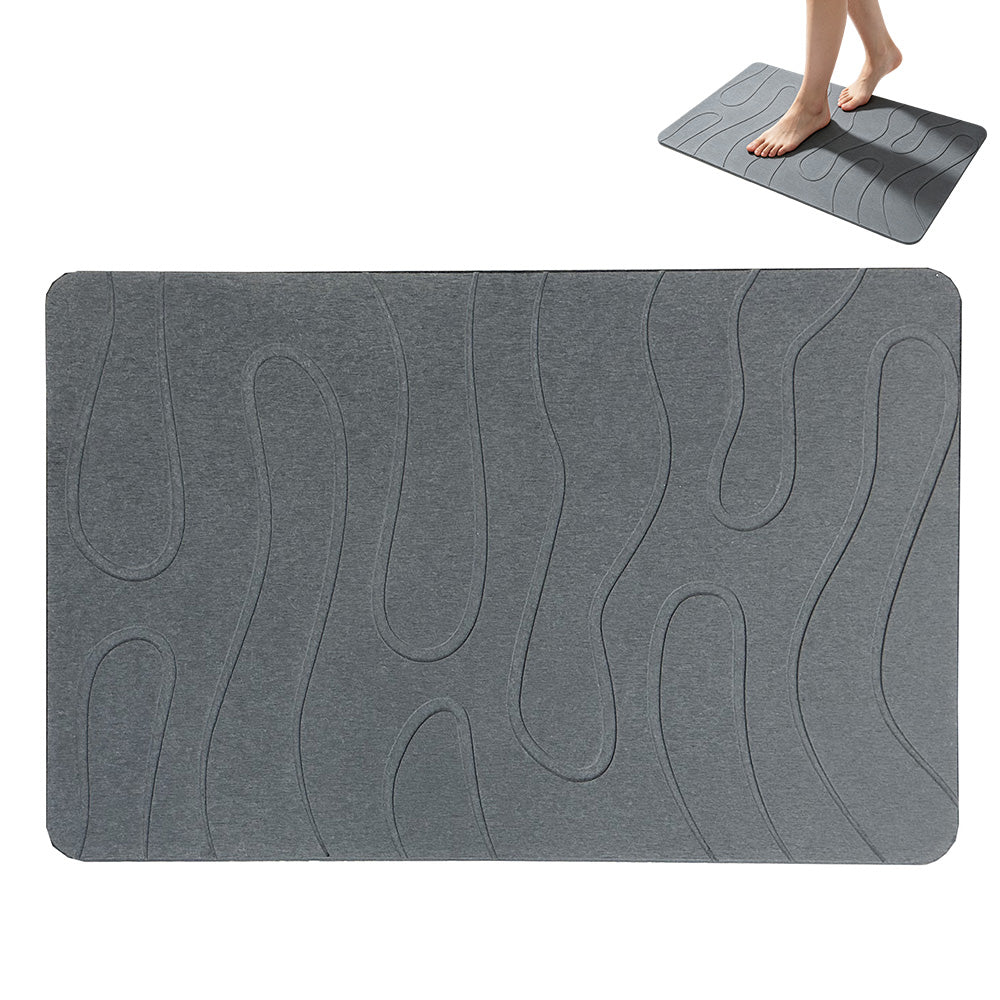Non Slip Diatomaceous Earth Shower Mat Quick Drying Floor Mat for Bathroom Kitchen