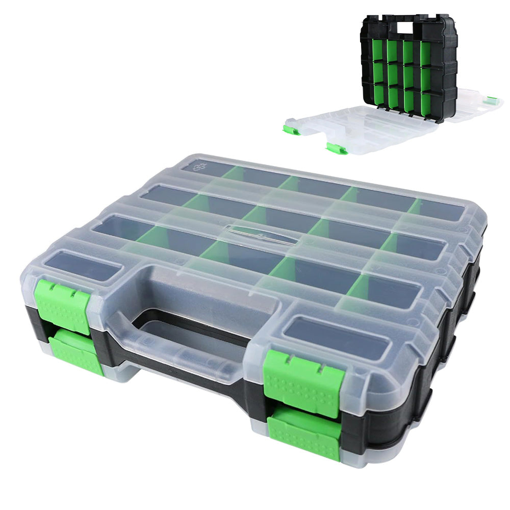 34 Grid Double Sided Tool Organizer Box for Screws Nuts and Small Parts