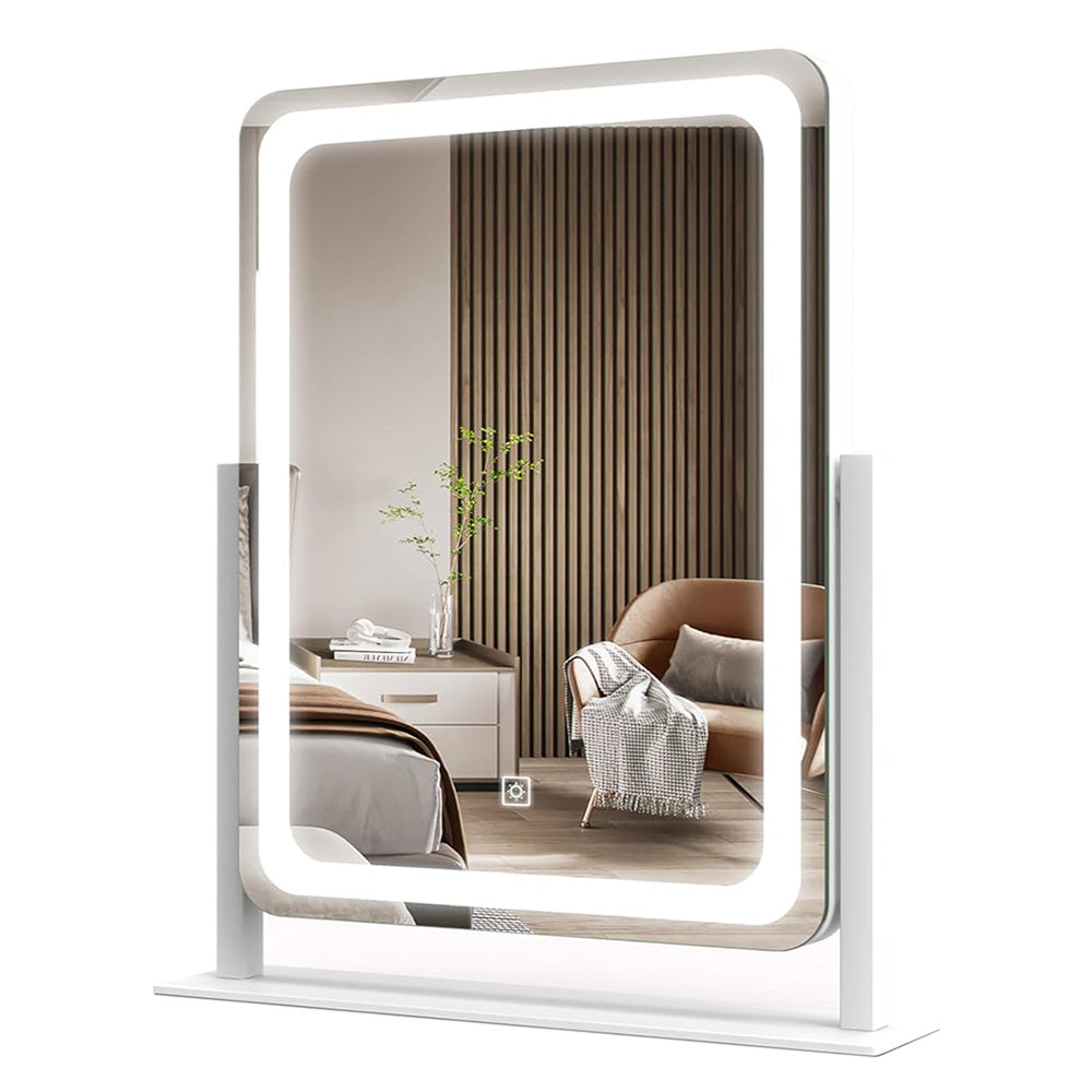Vanity Mirror LED Lighted Makeup Mirror with 3-Color Lighting and Dimmable