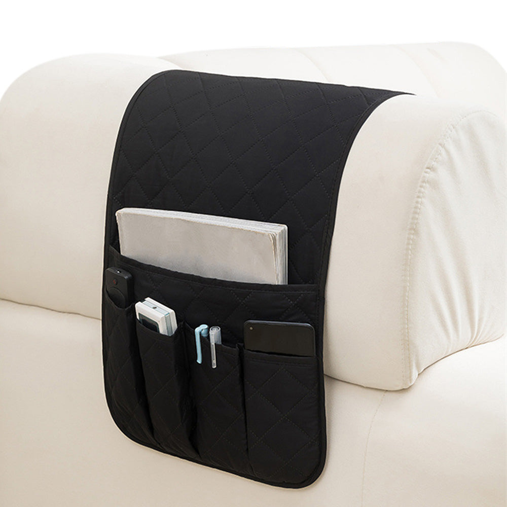 5 Pocket Sofa Armrest Organizer Remote Holder Bag for Couch and Chair