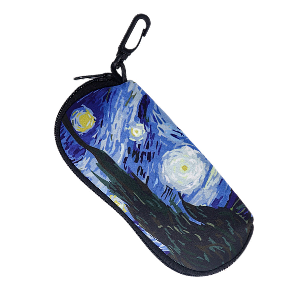 Lightweight Soft Glasses Case Scratch-Resistant Zipper Sunglasses Pouch for Travel and Commuting