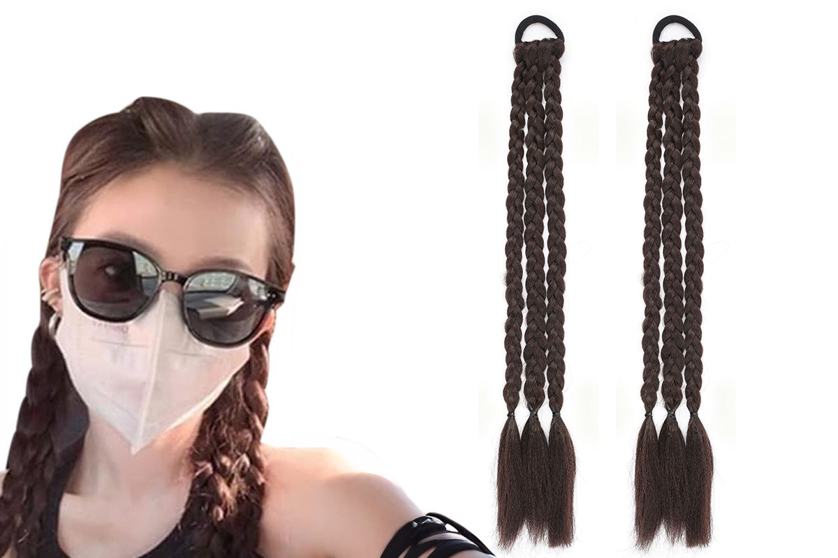 2Pcs 45cm Three-Strand Braiding Hair for Wigs and Hair Extensions