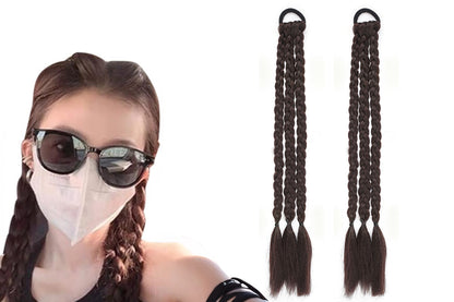 2Pcs 45cm Three-Strand Braiding Hair for Wigs and Hair Extensions