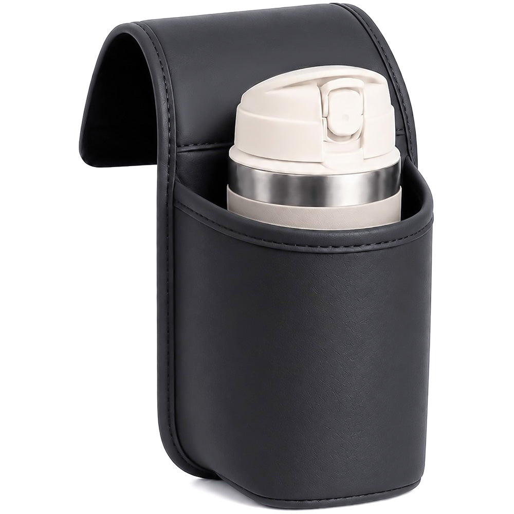 Self Adhesive PU Leather Vehicle Door Cup Holder for Bottle Cup
