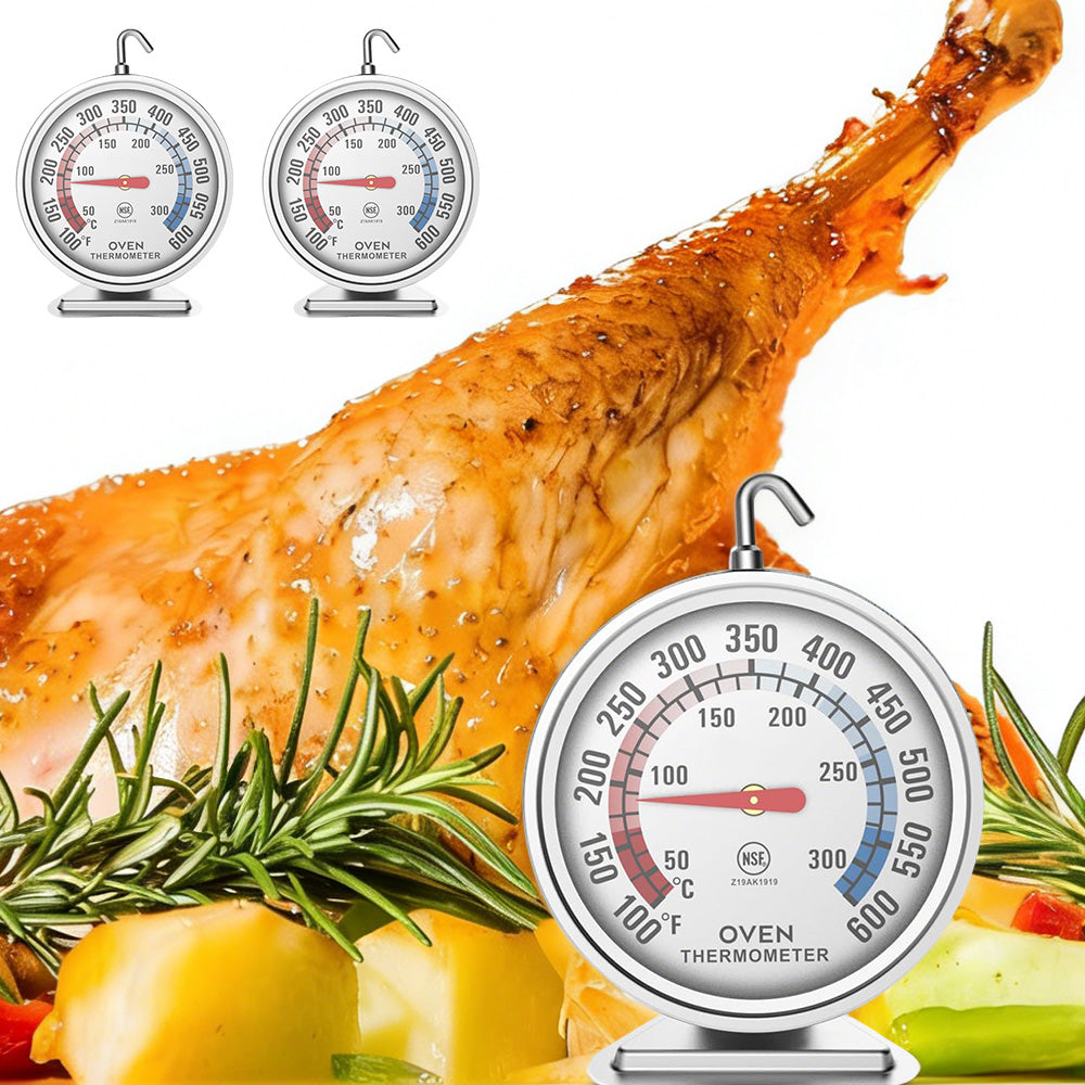 2XOven Thermometer Stainless Steel Accurate Temperature Gauge for Home Kitchen