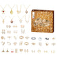 Christmas Jewelry Advent Calendar Set Earrings Rings Necklaces Keychains