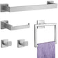 5Pcs Bathroom Towel Bar Set Stainless Steel 40cm Wall Mounted Towel Racks