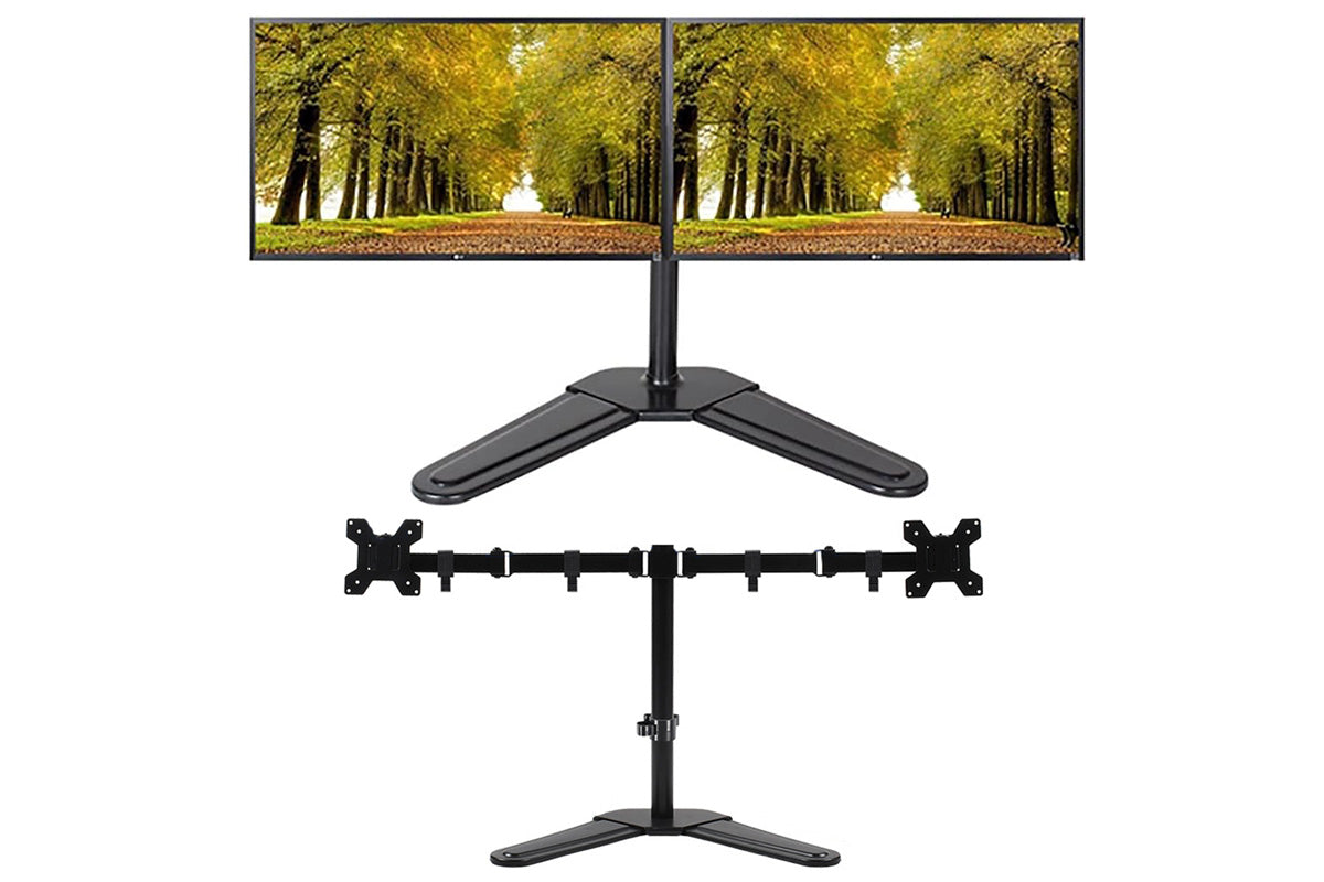 Monitor Stand Vertical Desktop Mount Freestanding Adjustable V-Base HD LED TV Screens
