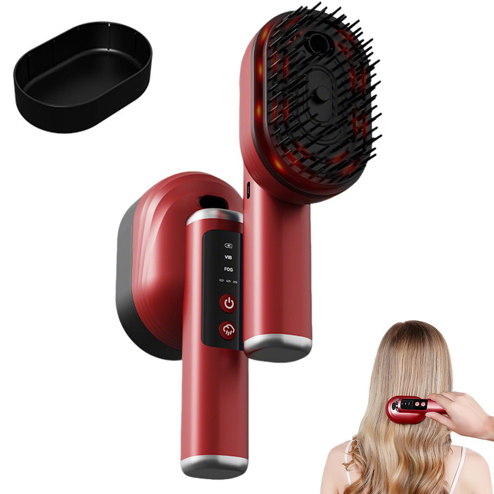 Wireless Electric Hair Comb with Vibration and Oil Mist Spray