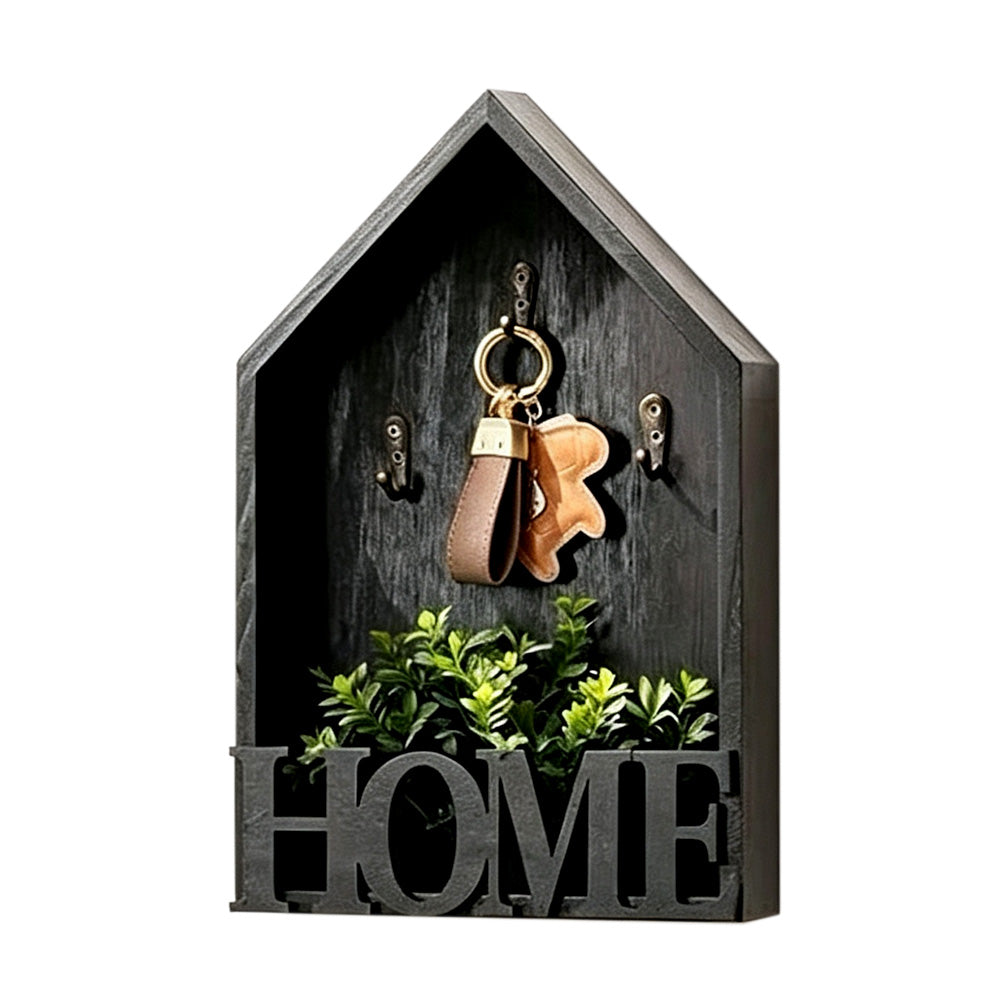 Vintage Key Holder Wall Mount with 3 Metal Hooks Key Rack for Entryway Living Room