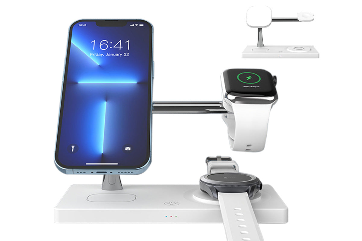 7-in-1 Wireless Charger Dock Station with Night Light and USB Output