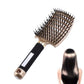 Detangle Nylon Boar Bristle Brush Head Scalp Massage Comb For Fine Hair