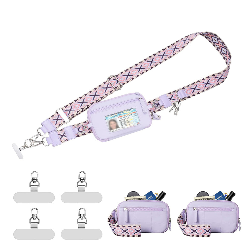 2XPhone Lanyard Clip and Go Strap for Phone with Wallet Crossbody