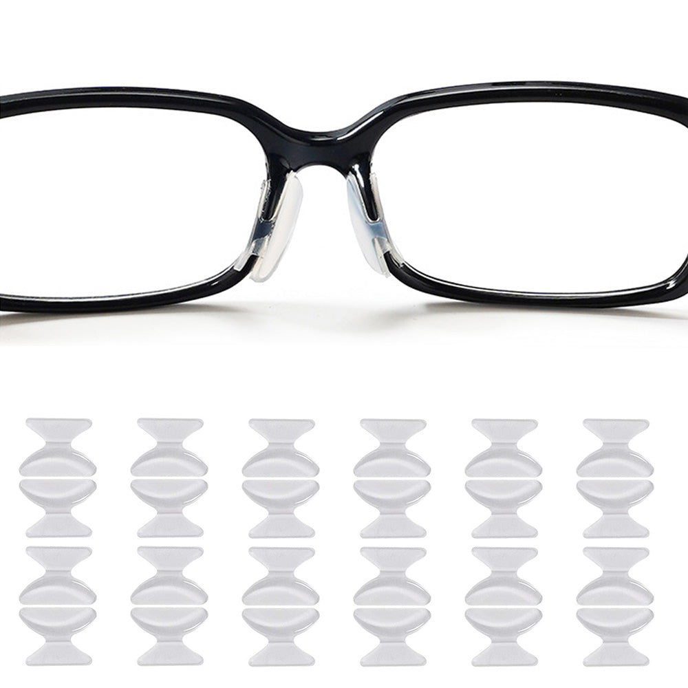 12 Pairs Eyeglass Nose Pads Anti Slip Stick On Adhesive Eyewear Nose Pads Cushions