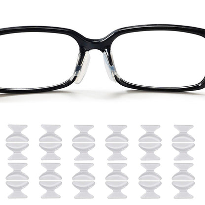 12 Pairs Eyeglass Nose Pads Anti Slip Stick On Adhesive Eyewear Nose Pads Cushions