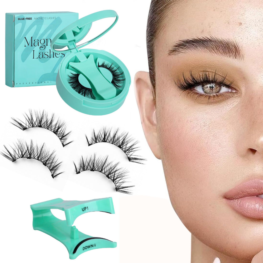 2XReusable Eyelashes Kit No Glue Needed Easy to Wear and Remove-Style 2