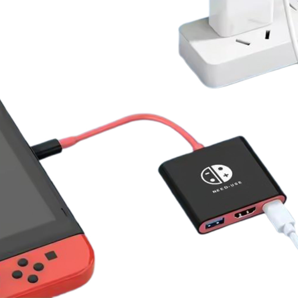 3in1 Dock for Nintendo Switch  4K HDMI Docking Station USB 3.0 100W Travel Adapter