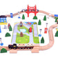 Wooden Train Set Wooden Tracks Expandable Changeable for 6 Years Old Girls Boys