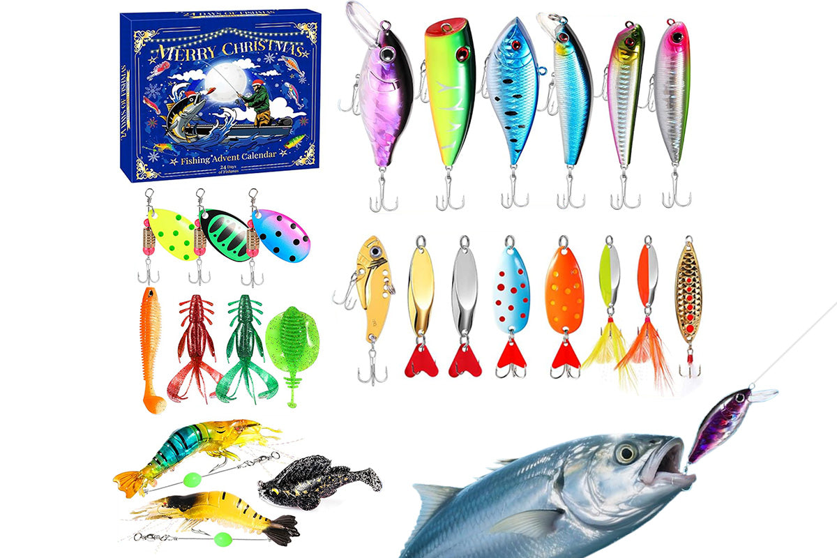 Fishing Advent Calendar Christmas Countdown Calendar Fishing Tackle Lures Gifts