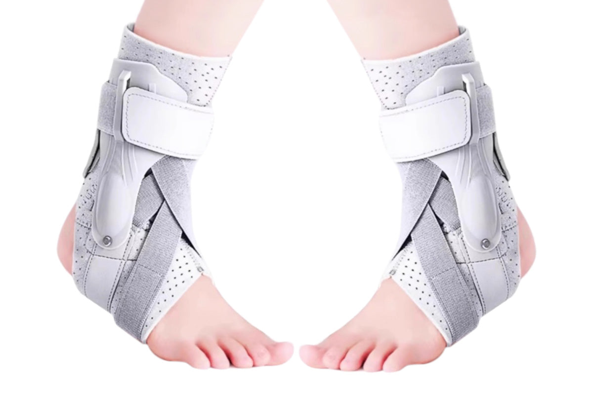 Ankle Brace for Sprained Ankle Lace Up Ankle Support-Grey