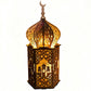 Christmas Wooden Lantern – Decorative Carved Hollow LED Night Light for Holiday Home Decor
