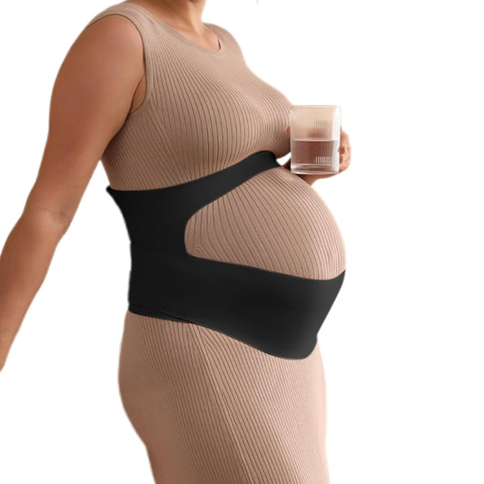 Maternity Pregnancy Belly Band Invisible Pregnancy Belt-Black