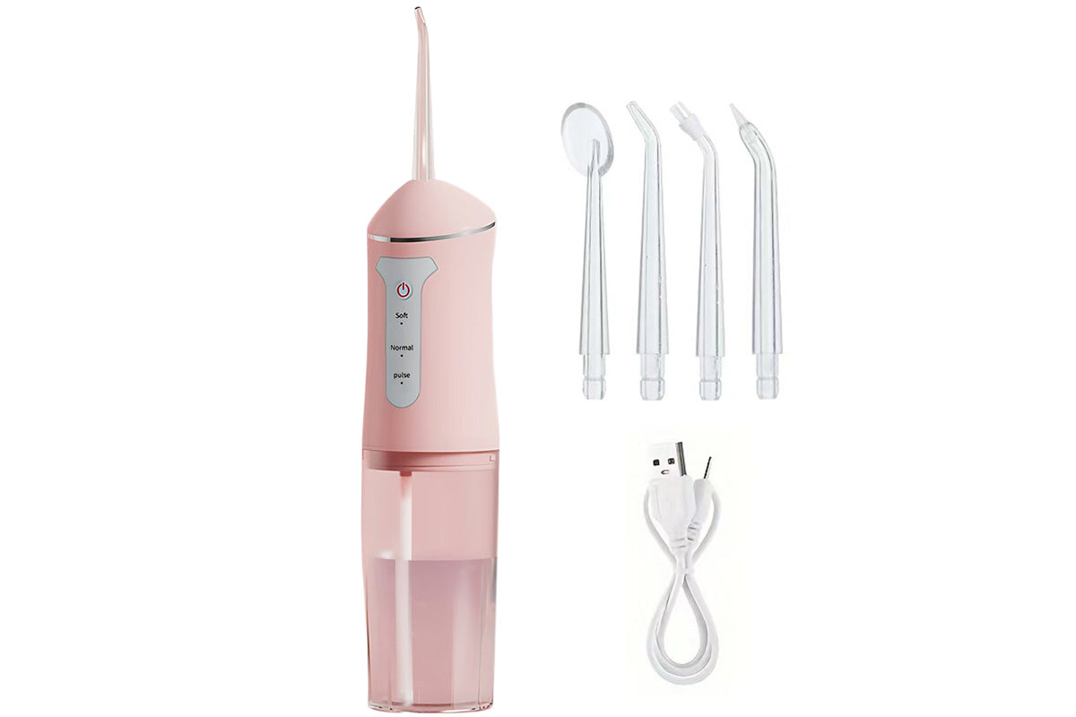 Cordless Electric Water Flosser Teeth Cleaner Floss Irrigator With 4 Jet Tips